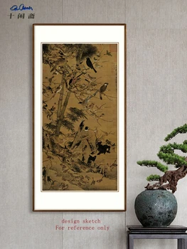 Бянь Цзинчжао из династии Мин, Санью, Байняо, репродукция оригинальной картины Бая, выполненная микропорошком высокой четкости.