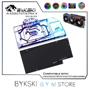 Водяной блок графического процессора Bykski Для ASUS ROG STRIX RTX3070TI O8G GAMING/видеокарты, Радиатор Водяного охлаждения VGA 12V/5V N-AS3070TISTRIX-X