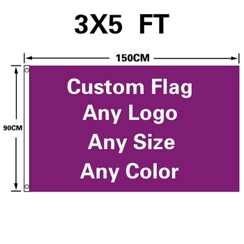Высококачественный пользовательский флаг и баннеры из 100D полиэстера 150x90 см, цветной рекламный баннер с логотипом