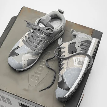 Дизайнерская мужская обувь с прострочкой, Легкие замшевые кроссовки для бега, Дышащие мужские кроссовки, Амортизирующие спортивную обувь для бега трусцой для женщин