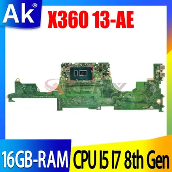 Для HP TPN-Q199 Spectre X360 13-AE Материнская плата ноутбука DA0X33MBAF0 с процессором I5 I7 8-го поколения 8 ГБ 16 ГБ оперативной памяти