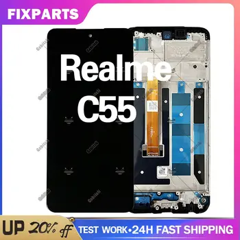 Для OPPO Realme C55 ЖК-экран Сенсорная панель Дигитайзер Для Realme C55 Рамка дисплея Для OPPO N55 LCD RMX3710 A1 2023 LCD