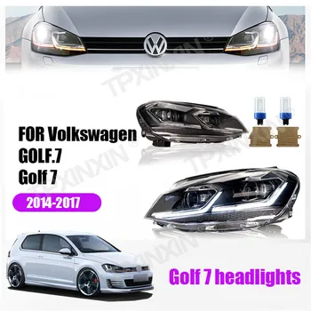Для Volkswagen Golf 7 2014-2017, светодиодные фары, задние фонари, Стоп-сигнал, Автомобильные аксессуары, рассеянный свет, Модификация автомобиля