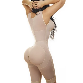 Женское Дышащее Корректирующее белье С прочной 3-уровневой застежкой, Боди с отверстием для похудения Fajas Colombianas
