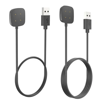 Зарядное устройство для Fitbit Versa 4/3 Сменный USB-кабель для док-станции для зарядки смарт-часов Fitbit Sense 2 и Versa 3 4 Портативный шнур питания