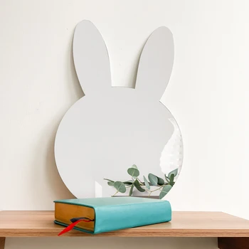 Зеркальные наклейки Funlife® Big Rabbit, настенные наклейки, водонепроницаемые наклейки для детской комнаты, девочек, мальчиков, детей для детской комнаты, домашнего декора в спальне