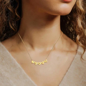 Изготовленное на заказ женское ожерелье с подвеской в виде сердца, бесплатная гравировка имени Ожерелье подарок на день рождения для друга Семьи