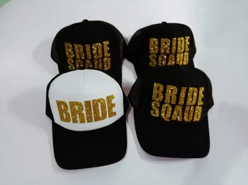 изготовленные на заказ блестящие золотые шляпы для отряда невесты, кепки, Девичник, свадебные подарки, свадебный душ, украшения для вечеринок