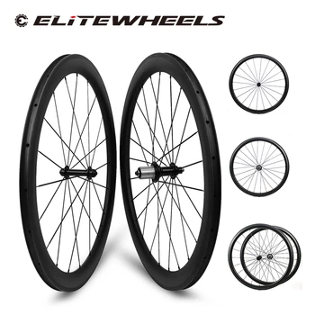 Колесная пара ELITEWHEELS Super Light R13 Road Carbon 38, 50, 60, глубина 88 мм, решающее трубчатое бескамерное колесо для гонок