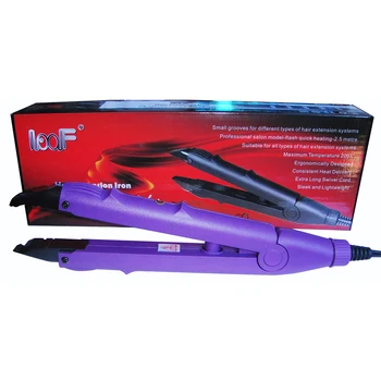 Контроль температуры фиолетового цвета ПЛОСКАЯ ПЛАСТИНА для наращивания волос, инструмент для кератинового склеивания, Термоусадочный утюг 610