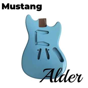 Корпус Электрогитары Fend Mustang из Дерева Ольха Белого и синего Цветов Гитара