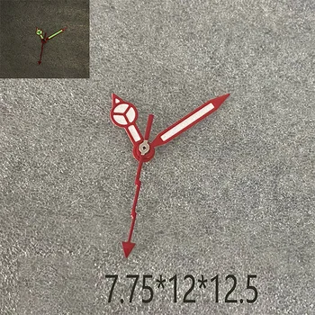 Красный край, белый Указатель для часов с тремя стрелками для механизма NH35/36/4R/7S, Зеленые светящиеся Аксессуары