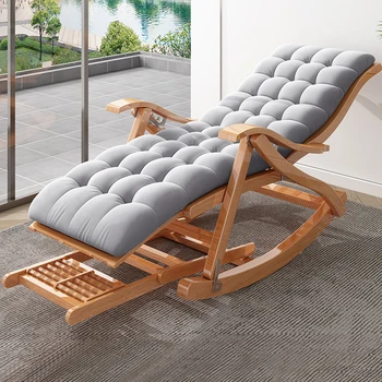 Кресло для отдыха, бамбуковое кресло-качалка для взрослых, Балкон, подлокотник для отдыха, складная кровать, мебель для гостиной шезлонг пляжный