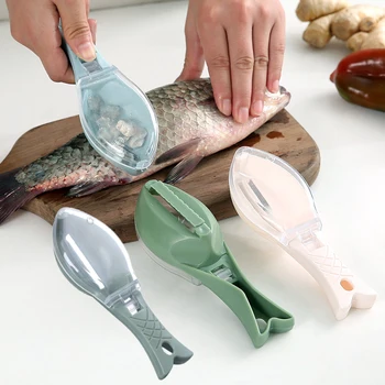 Кухонная щетка для чистки рыбьей кожи, Моющаяся для удаления Рыбьей чешуи, Инструменты для морепродуктов, Быстрая разборка, Чистка рыбы, Скребок для пилинга кожи