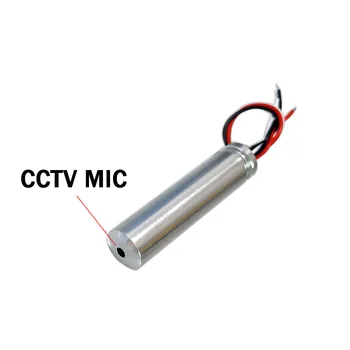 Металлический Мини-звукосниматель для видеонаблюдения с микрофоном для записи звука с портом dc и av Микрофон для камеры видеонаблюдения DVR