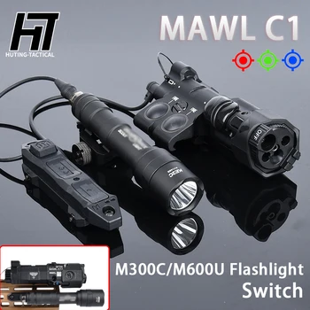 Металлический ЧПУ MAWL-C1 Модернизированный Лазерный Страйкбольный Тактический Пистолет Surefir M300C M600U Scout Light 510/600Lm с Двойным Переключателем Давления