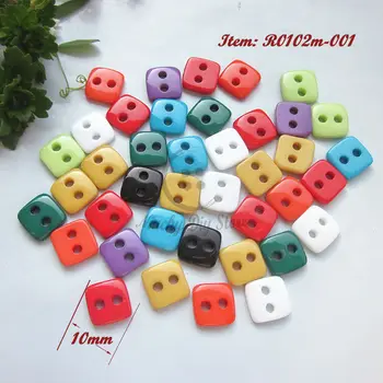 Мини-кнопки 144шт 10мм 16Л разноцветные маленькие квадратные пуговицы из смолы для скрапбукинга, рукоделия, шитья, декоративные аксессуары