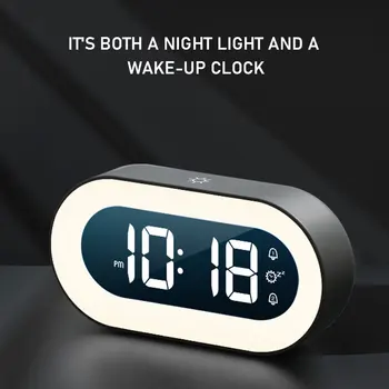 Многофункциональный светодиодный креативный домашний будильник, Новинка для студентов, чтобы просыпаться, Прикроватные Немой Электронный ночник в помещении, часы