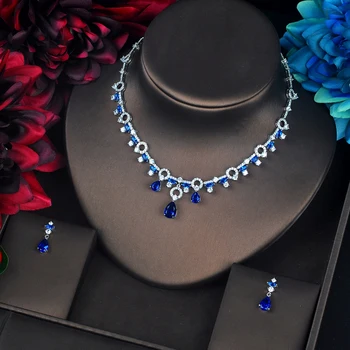 Модный роскошный комплект свадебных украшений с кубическим цирконием для женщин, ожерелье bijoux mariage Brincos, подарки на день рождения N-653