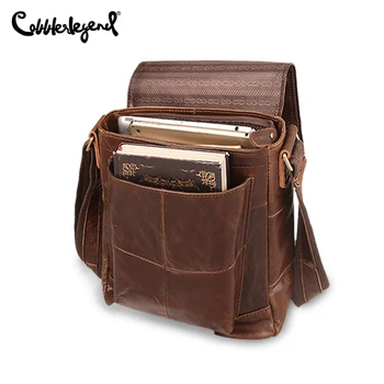 Мужская сумка Cobbler Legend Из высококачественной натуральной кожи, сумки через плечо, Нагрудный ремень, Модная сумка-мессенджер