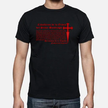 Мужская футболка Orden De Santiago Apaisado с коротким рукавом, повседневная летняя рубашка из 100% хлопка с круглым вырезом, Размер S-3XL