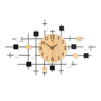 Настенные часы в скандинавском стиле, современный дизайн, домашний декор, настенные часы для гостиной и спальни, Бесшумные настенные часы, креативные деревянные настенные часы