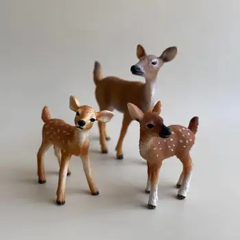 Немецкая симуляция Schlaich Для раннего обучения детей Фигурка Пятнистого Оленя Сцены с животными Модель Коллекционные игрушки