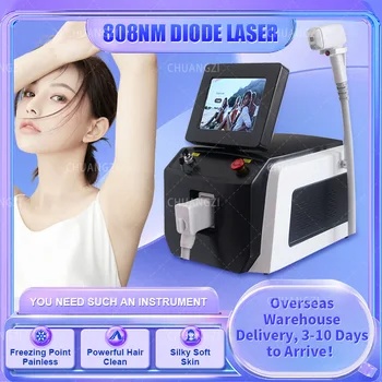 Новейшая машина для удаления волос диодным лазером 808 нм, ЖК-ручка, безболезненная машина для замораживания, долговременное эффективное удаление волос