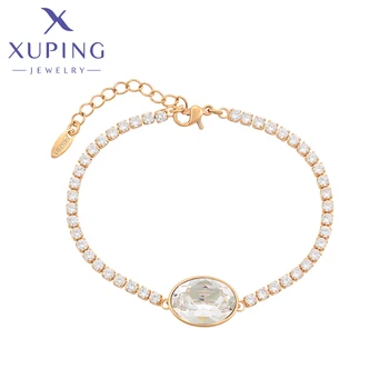 Новое поступление ювелирных изделий Xuping, роскошный позолоченный браслет с кристаллами для женщин, подарки 810680893