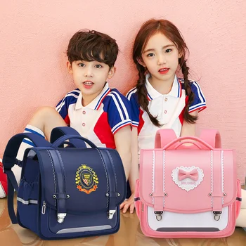 Новый школьный ранец для учащихся начальной школы, рюкзак для мальчиков и девочек в британском стиле, Большая вместительная детская сумка для книг