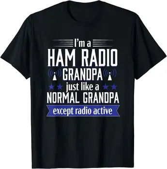 Оператор радиолюбительской радиостанции, Забавный подарок дедушке, мужская футболка, Размер S-5Xl