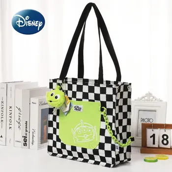 Оригинальная Новая женская сумка Disney Three Eyes серии Toy Story, Женская сумка Роскошного бренда, сумка для покупок на цепочке в шахматном порядке