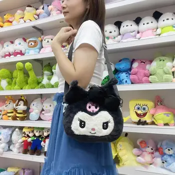 Плюшевая сумка аниме Sanrio, сумка через плечо, мультяшный Каваи Куроми, моя мелодия, сумка-мессенджер, Новый кошелек для монет, подарки для детей на день рождения