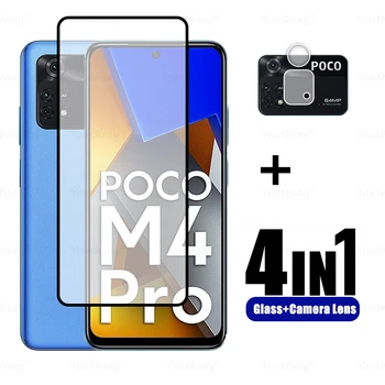 Полное Защитное стекло Для Xiaomi Poco M4 Pro 4G 5G Glass Защитное Стекло Для Объектива камеры Poco M4 Pro Для Poco M4 Pro X4 Pro X4 NFC