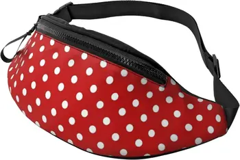 Поясная сумка с изображением красной мыши в горошек, Походная Поясная сумка для женщин, мужчин, Регулируемый Ремень, Модная поясная сумка для повседневных путешествий
