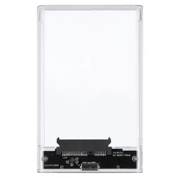 Прозрачный Корпус жесткого диска 2,5 дюйма USB 3,0 Внешний корпус жесткого диска Портативный Прозрачный Чехол Для жесткого диска 2,5 дюйма 7 мм/9,5 мм HDD