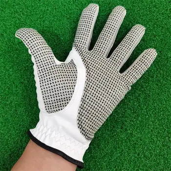 Противоскользящие, удобные, износостойкие, дышащие перчатки для гольфа на левую руку из овечьей кожи, мужские товары для гольфа