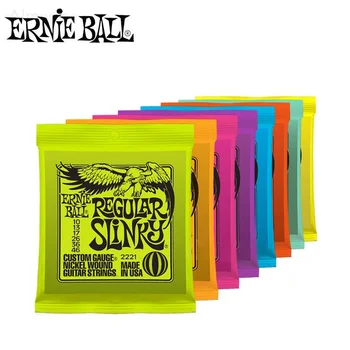 Струны для электрогитары Ernie Ball Super Slinky 009 010 С никелевой обмоткой 6 струн Гитара Для Аксессуаров для электрогитары