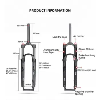 Твердый Арочный Мост, Фиксирующий Амортизатор, Черная Вилка Амортизатора Для Горного Велосипеда, Уникальная Велосипедная Воздушная Вилка, Велосипедное Оборудование I-образной формы