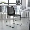 Флэш-мебель Серии HERCULES весом 661 фунт Вместительный темно-синий стул с вентиляционной спинкой и основанием для саней с серым порошковым покрытием