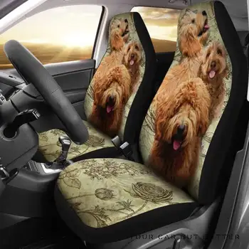 Чехлы для автомобильных сидений Goldendoodle Для собак и домашних животных, Упаковка из 2 Универсальных Защитных чехлов для передних сидений