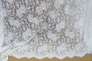 ширина 150 см, длина 300 см, классическая кружевная ткань для ресниц с вышивкой, кружево 2019, высококачественное свадебное платье, материалы для рукоделия